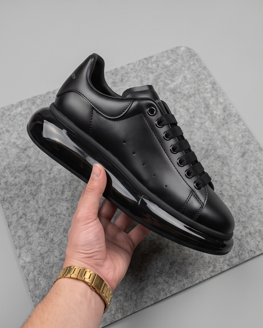 ALX&MCQ Siyah Şeffaf Taban Sneaker – Görsel 4