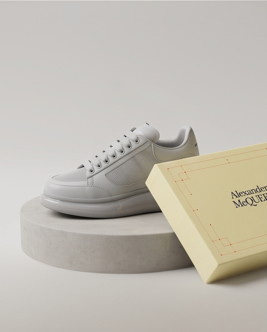 ALX&MCQ Beyaz Şeffaf Taban Sneaker – Görsel 5