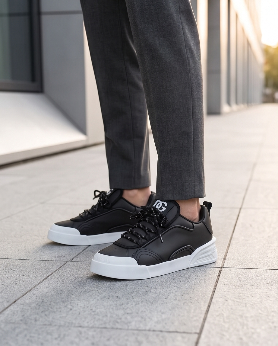 DOLCE&GABANNA Siyah & Beyaz Sneaker – Görsel 3
