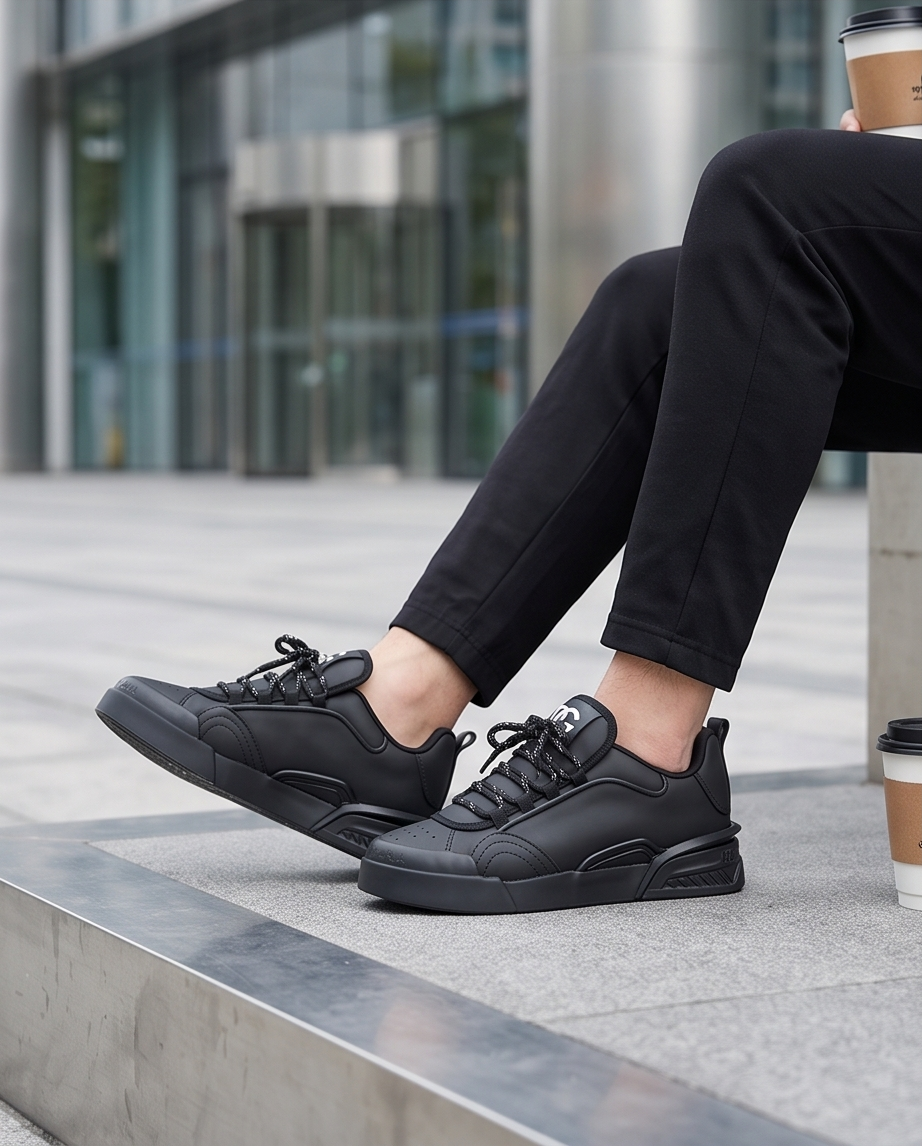DOLCE&GABANNA Matte Black Sneaker – Görsel 5