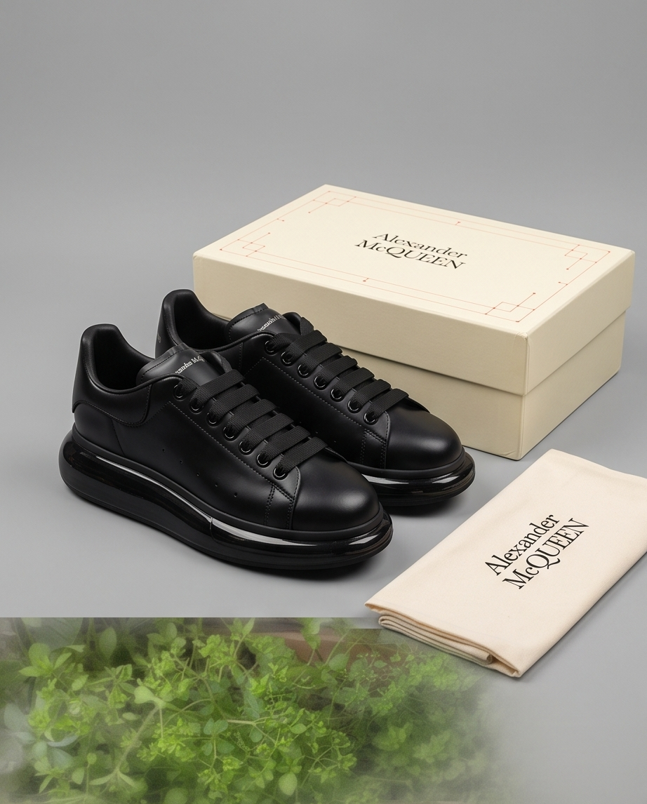 ALX&MCQ Siyah Şeffaf Taban Sneaker – Görsel 2