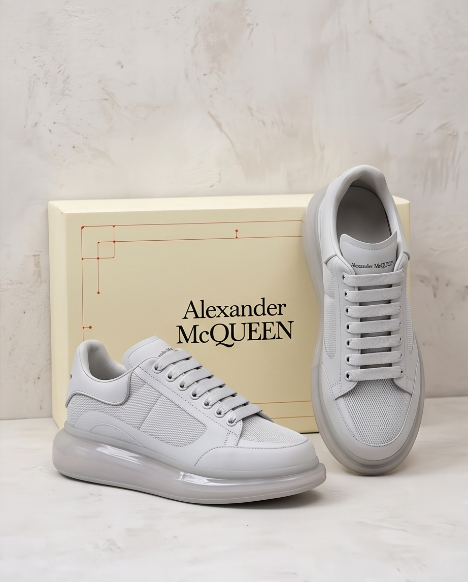 ALX&MCQ Beyaz Şeffaf Taban Sneaker – Görsel 2