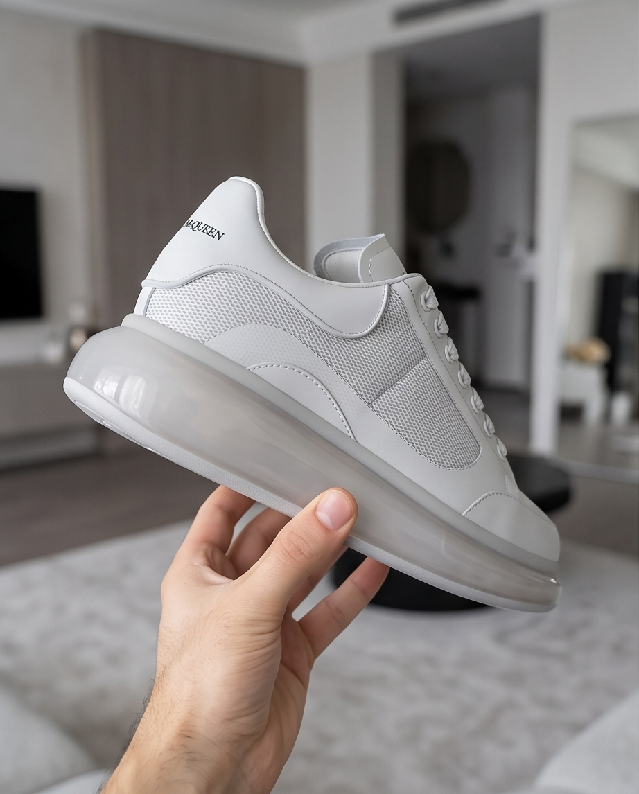 ALX&MCQ Beyaz Şeffaf Taban Sneaker – Görsel 3